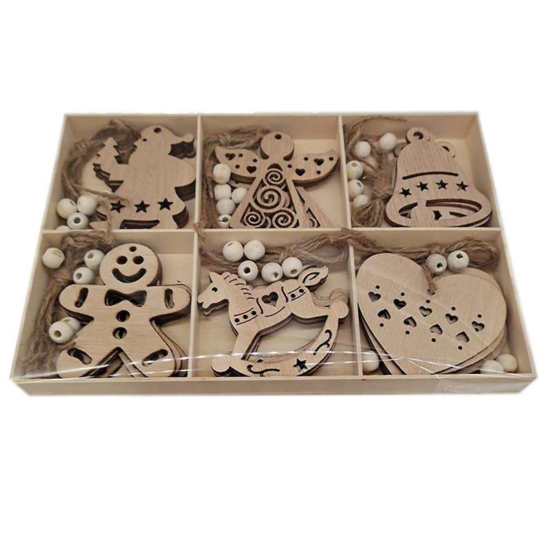Christmas Wooden Box Set Creative Home Decoration Crafts Diy 5