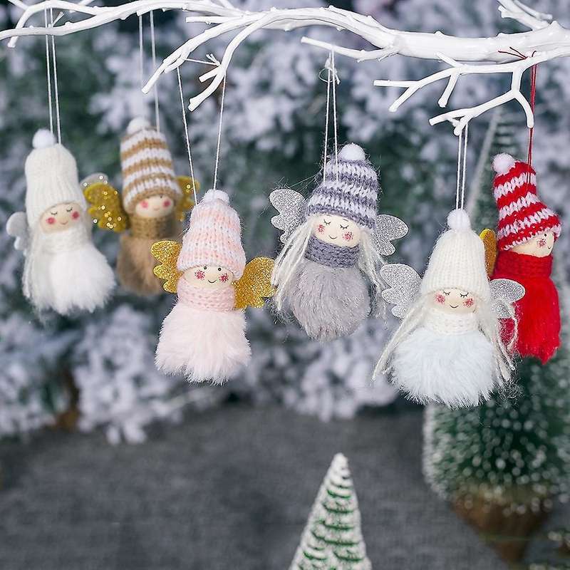 6pcs Christmas Angel Doll Cute Christmas Tree Decoration Pendant
