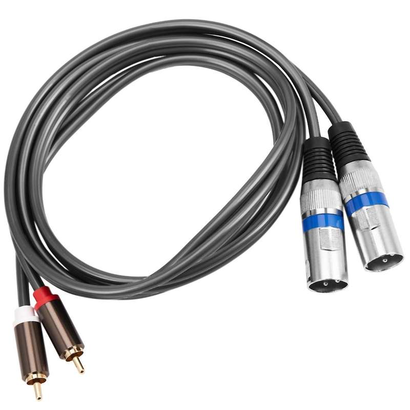 1.5m Dual Rca Male to Xlr Male Cable 2 Xlr to 2 Rca Plug Adapter
