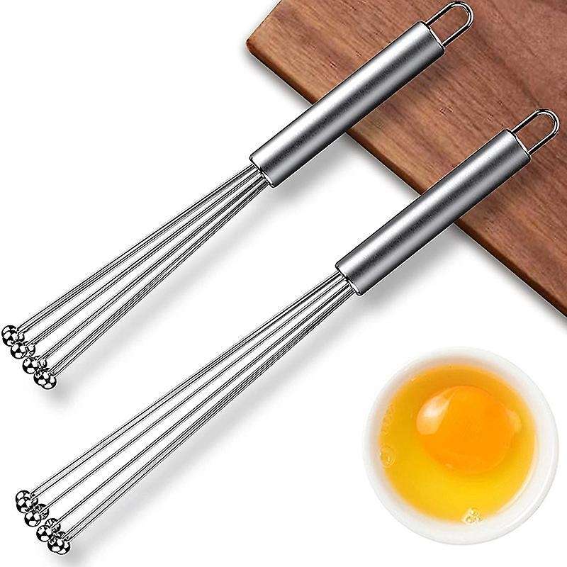 2 Pcs Stainless Steel Ball Whisk Set for Kitchen Cooking, Stirring