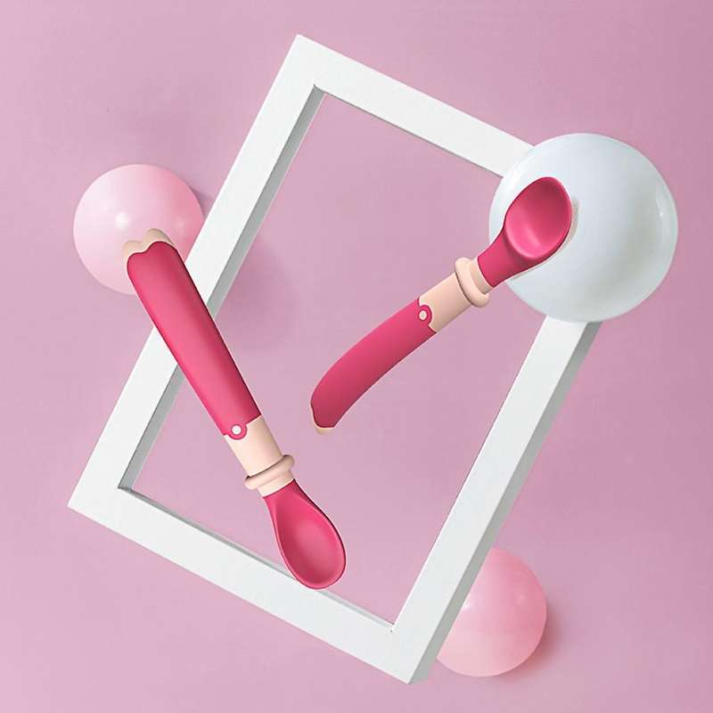 Temperature-sensitive Color-changing Spoon Children's Tableware B
