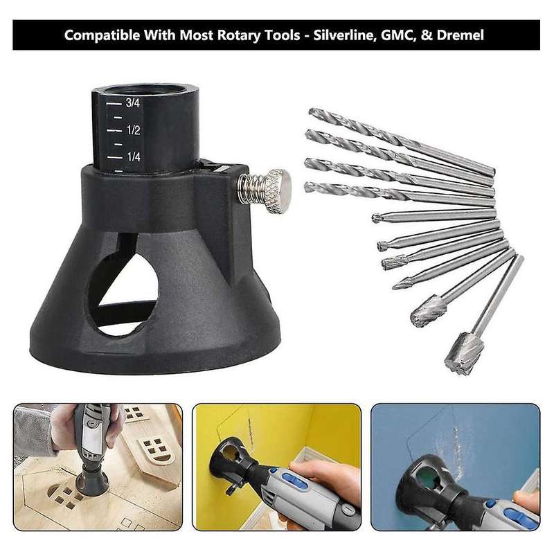 11 Pcs Multipurpose Cutting Guide Kit Shank Hss Routing Router Bits