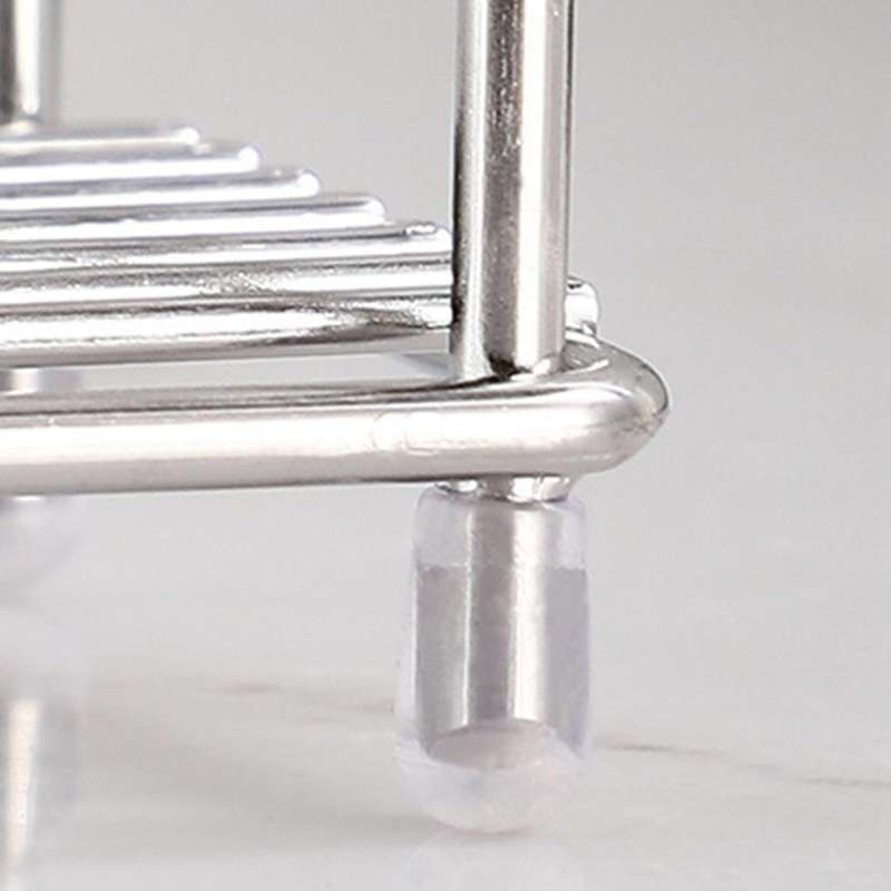 5 Slots Silver Stainless Steel Bathroom Small Space Storage Rack