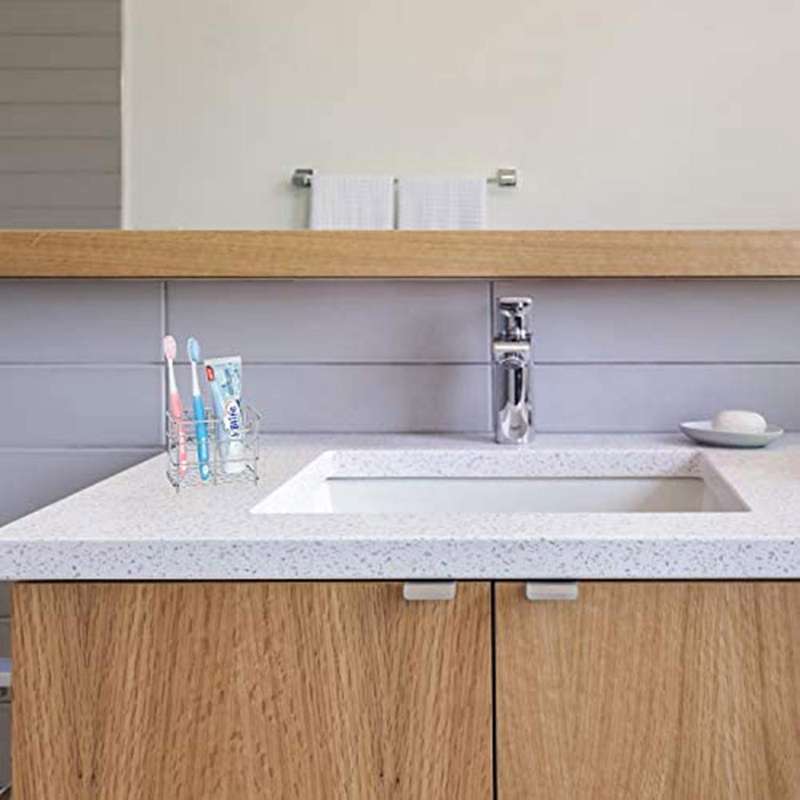 5 Slots Silver Stainless Steel Bathroom Small Space Storage Rack