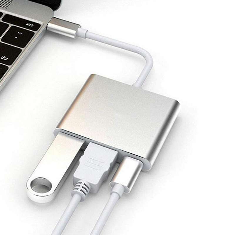 Usb C to Hdmi Adapter, Usb3.0 and Usb C Port Converter Compatible