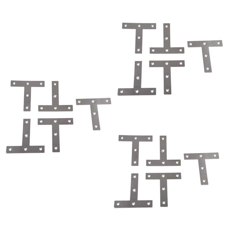 5pcs Angle Plate Corner Brace Flat T Shape Repair Bracket 80mm X 80mm