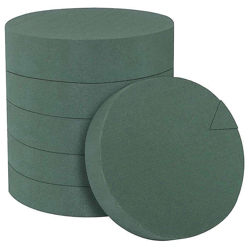 6pcs Flower Foam Blocks,6.5inch Round Dry for Artificial Flowers