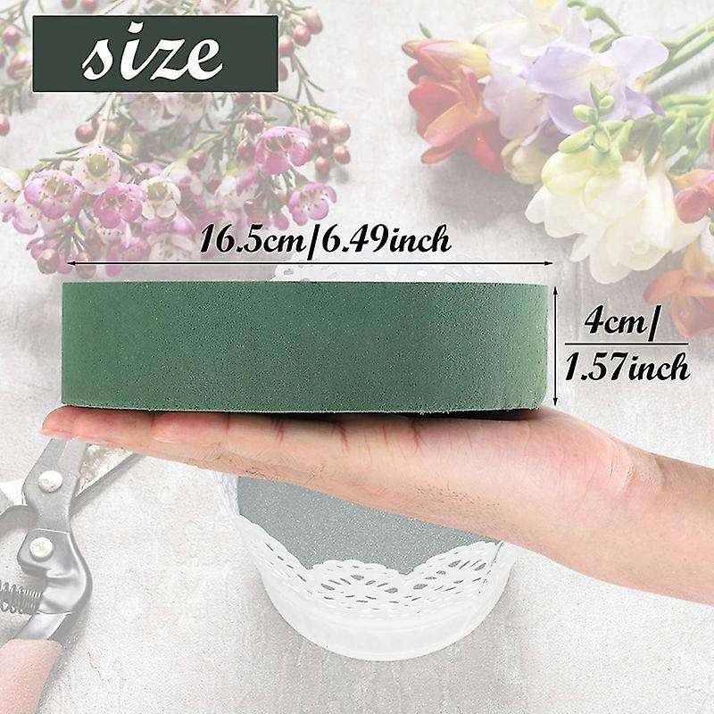 6pcs Flower Foam Blocks,6.5inch Round Dry for Artificial Flowers