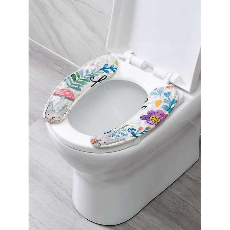 Lovely Cartoon Toilet Seat Cover Washable Waterproof Toilet Mat Pad C