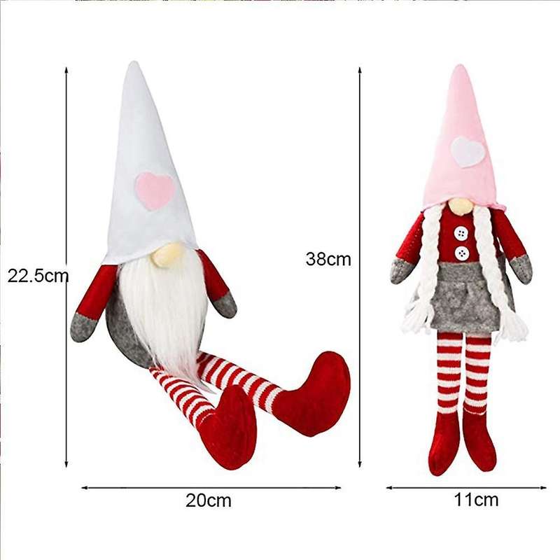 Gnome Long-legged Festive Plush Rudolph Doll Toy for Valentines,b