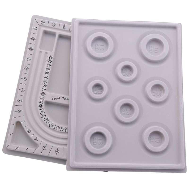 2pcs Bead Design Board Bracelet Design Board Flocked Bead Board Tray