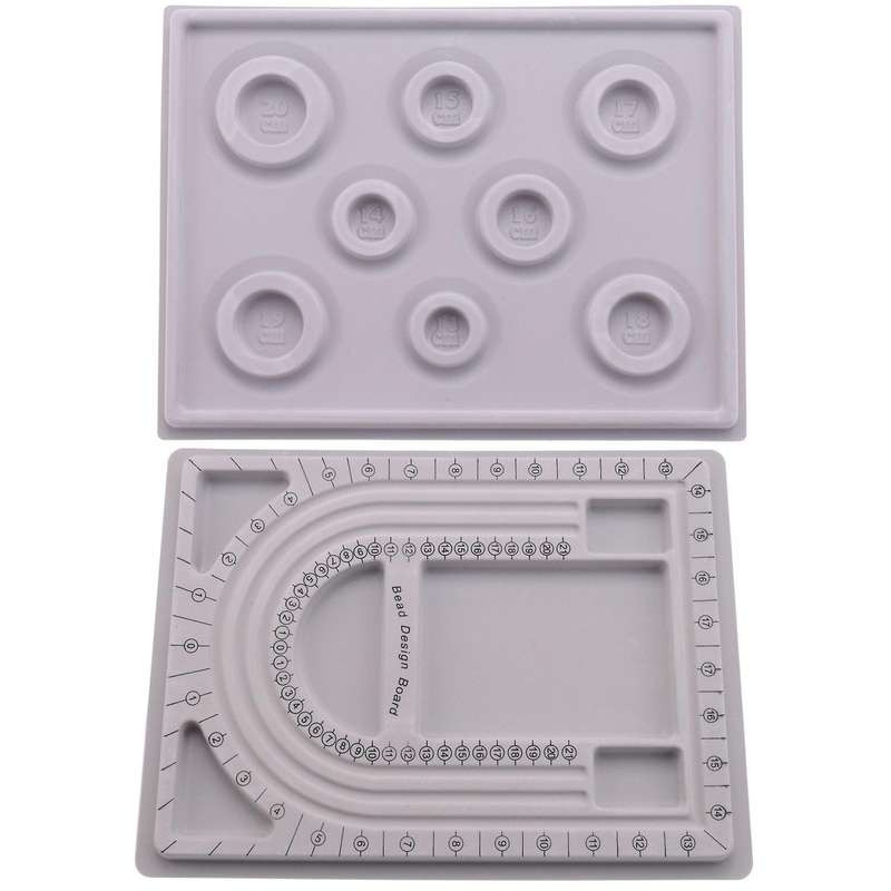 2pcs Bead Design Board Bracelet Design Board Flocked Bead Board Tray
