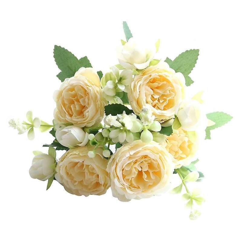 Artificial Flowers Peony Room Decor New Year's Decor 2pcs Champagne
