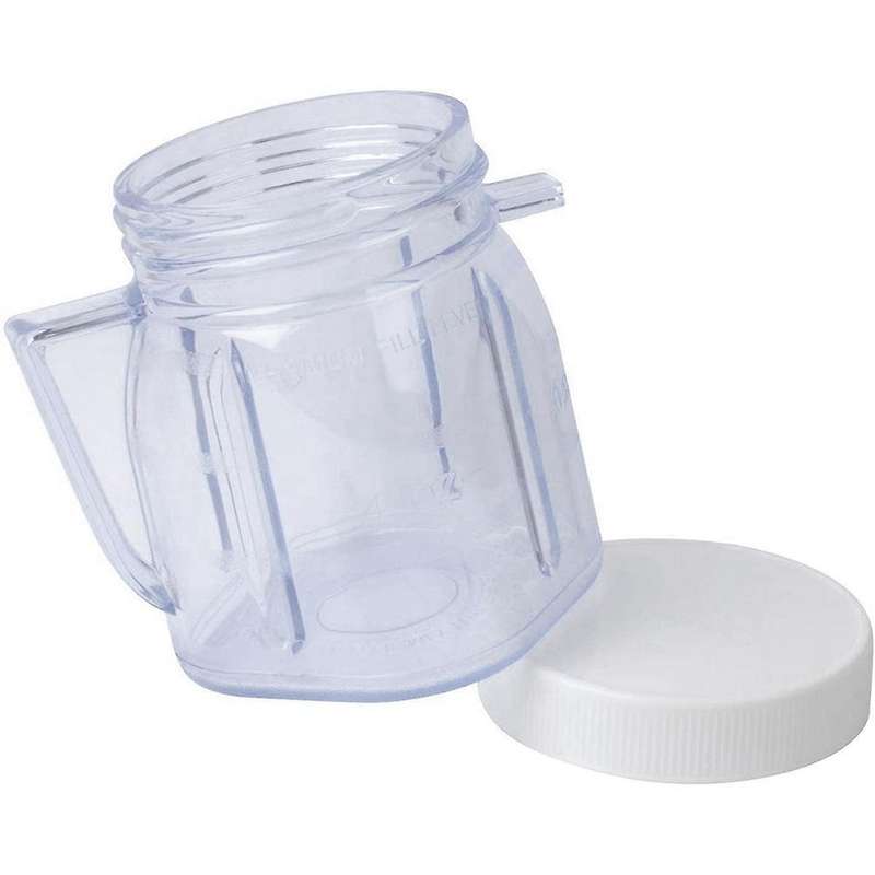 For Oster Blender Parts, Cup Mini Plastic Jars with Lids (2 Pack)