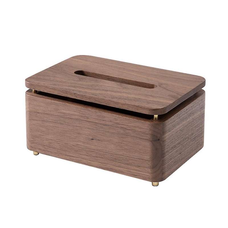 Bedroom Coffee Table Walnut Tissue Box Simple Living Room Decor (l)