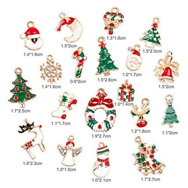 38pcs Christmas Pendant for Necklace Bracelet Earring Jewelry Making