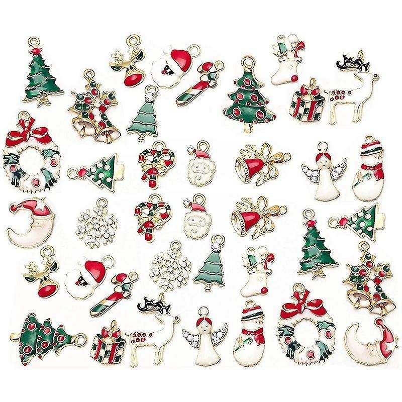 38pcs Christmas Pendant for Necklace Bracelet Earring Jewelry Making