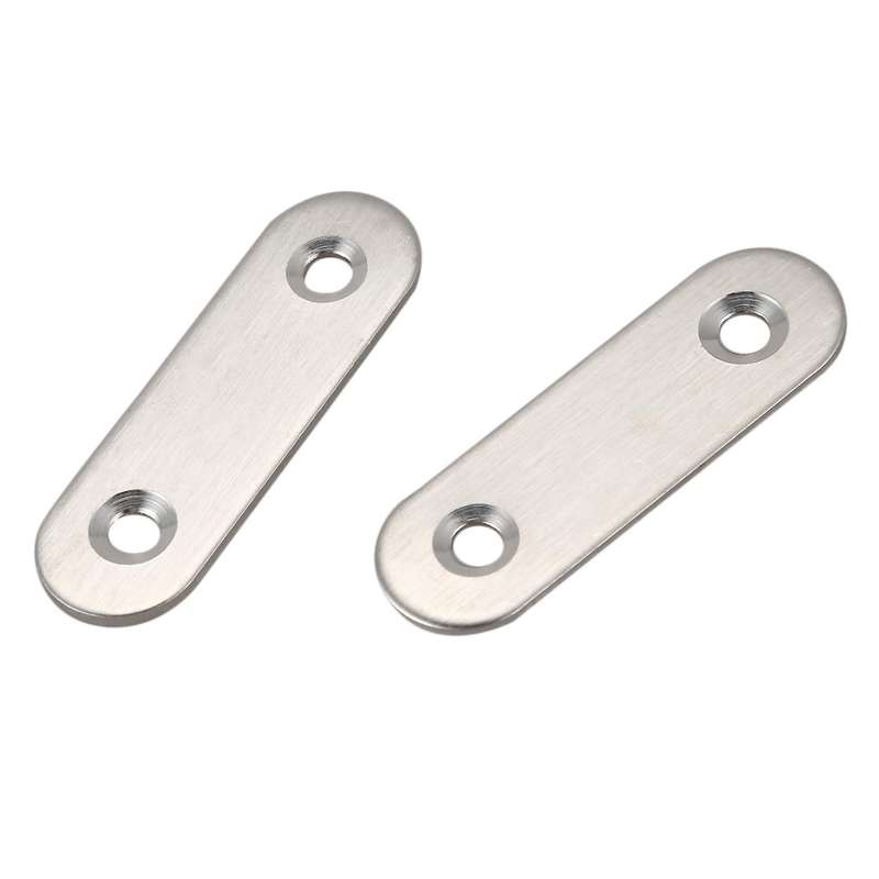 Stainless Steel Flat Bracket Straight Fixing Plates 40mm 20pcs