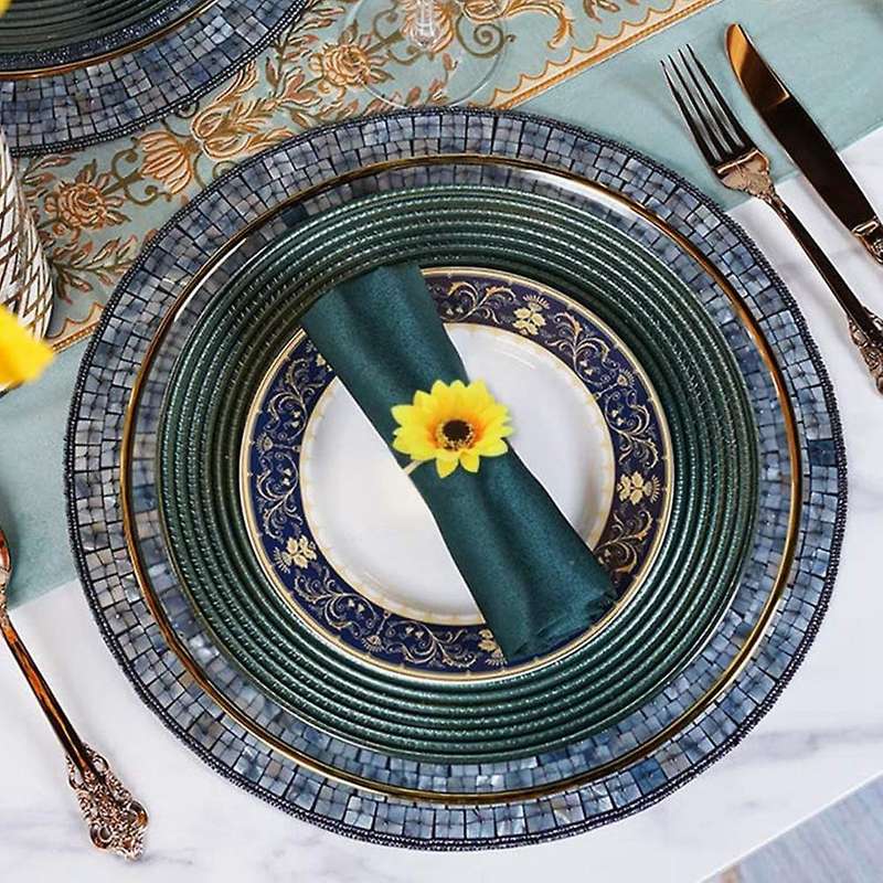 Sunflower Napkin Rings Set Of 6, for Table Parties (yellow-sunflower)
