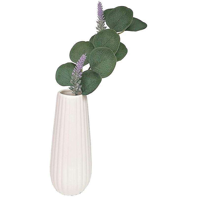 12 Pcs Artificial Eucalyptus Greenery Stems Leaves  (with Lavenders)