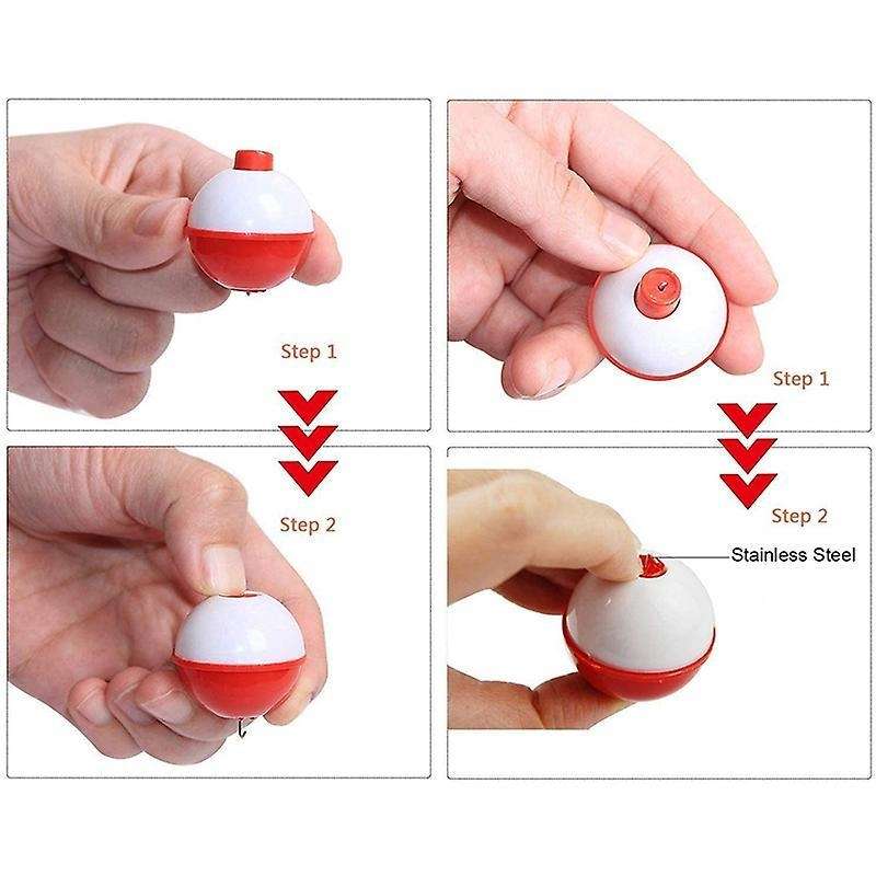 Bobbers Assortment, 16 Set Red and White Fishing Bobbers for Fishing