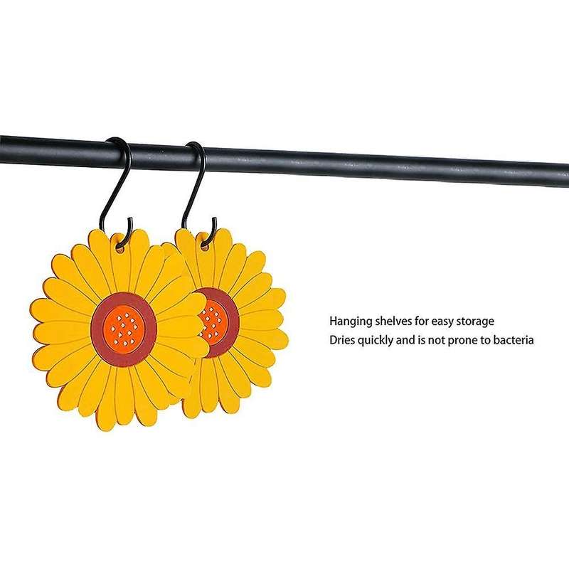 3 Pcs Pvc Trivet Mat,sunflower Anti-heat Pan Mat,for Hot Dishes, Pots