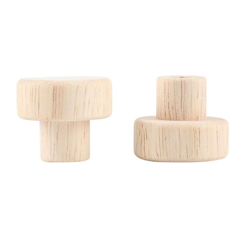 10pcs Wood Round Pull Knobs for Cabinet Drawer Handle Furniture S