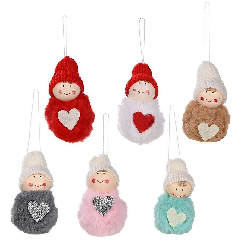 Christmas Decorative Plush Ball Pendant Lovely Mini Snowman Pendant