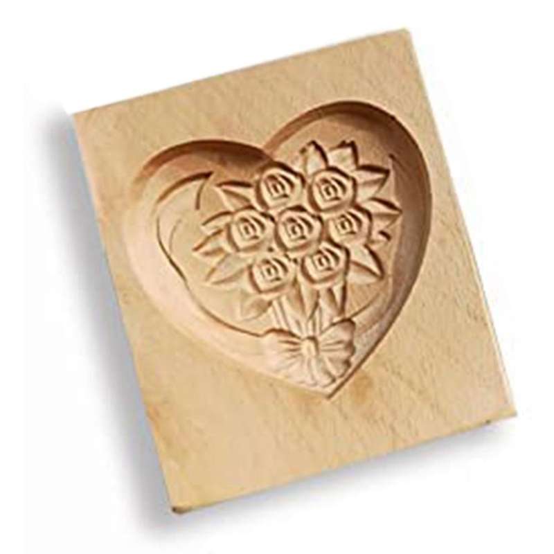 Wooden Cookie Mold Shortbread Mold Diy Cookie Mold 3d Wooden(flower)