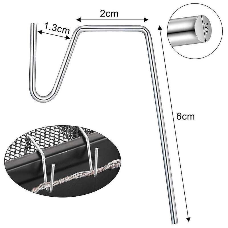 Christmas Light Clips Gutter Grid Hooks Light Hanger (silver)