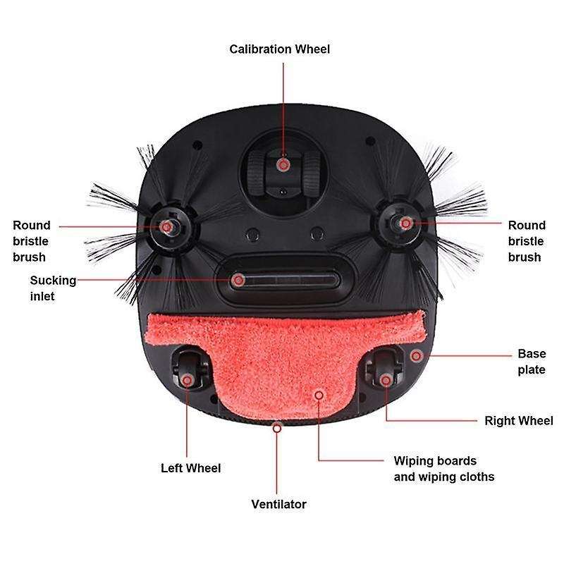 Robot Vacuum Cleaner Sweeping Cleaner(black Eu Plug)