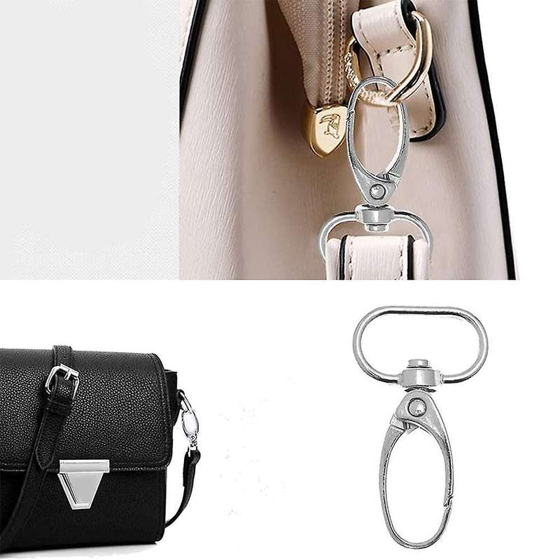 30 Pcs Keychain D-rings Snap Hook Lobsterswivel Keyring Clasp