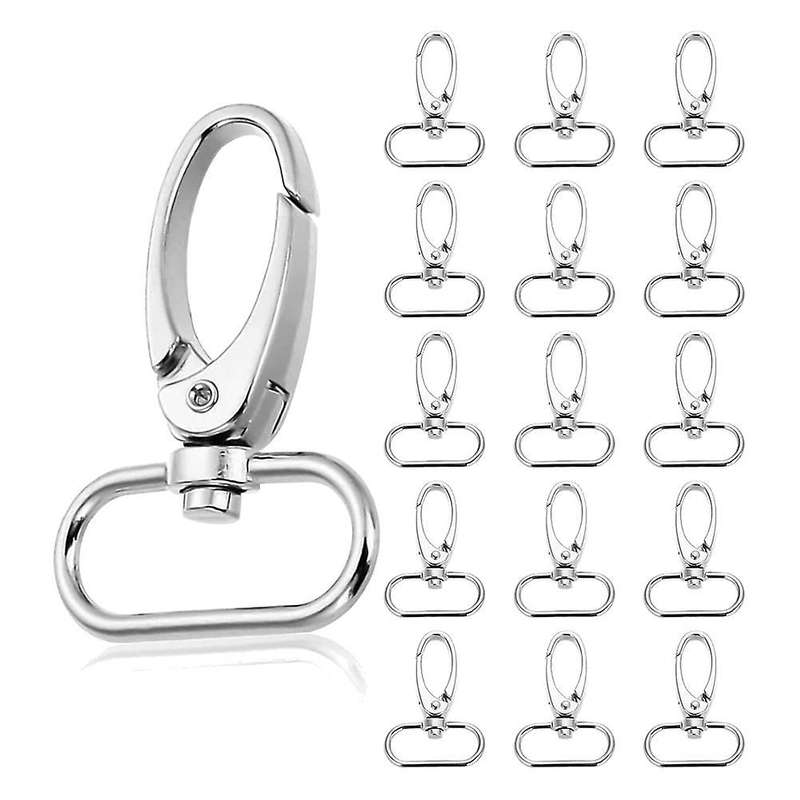 30 Pcs Keychain D-rings Snap Hook Lobsterswivel Keyring Clasp