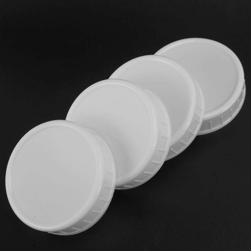 10pcs Plastic Lids for 70mm Standard Regular Mouth Mason Jar Bottle