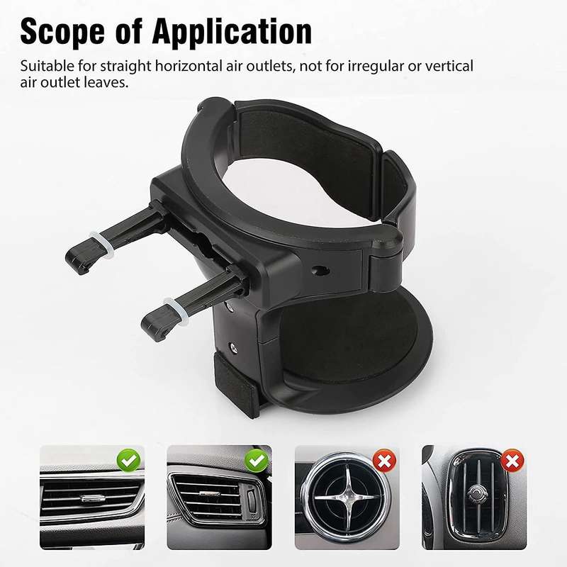 2pcs Car Cup Holder Beverage Cup Holder Adjustable Vent Cup Holder
