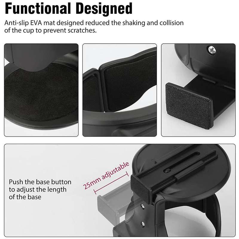 2pcs Car Cup Holder Beverage Cup Holder Adjustable Vent Cup Holder