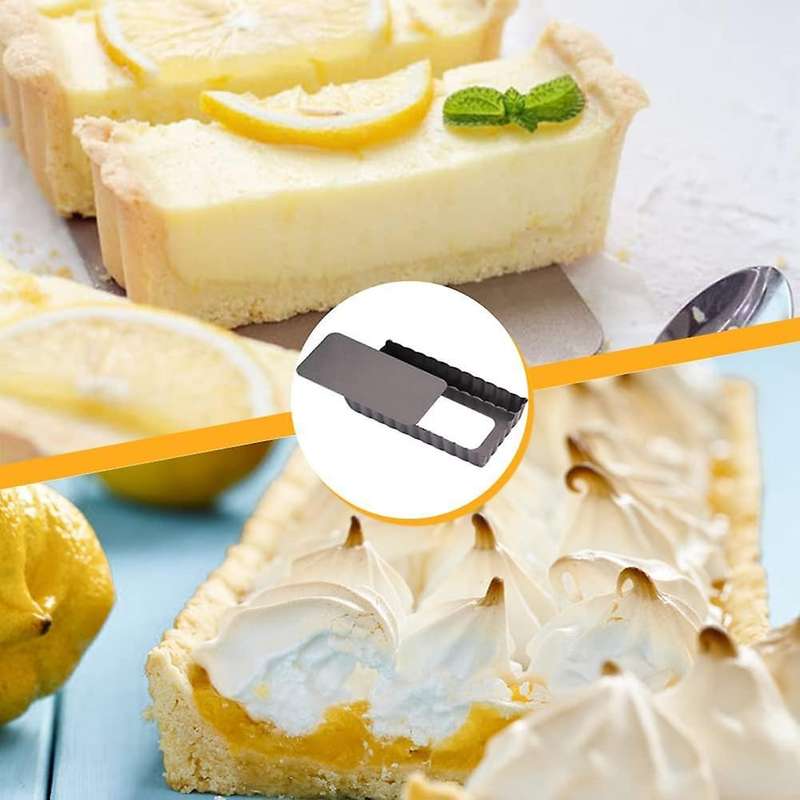 Tart Pan 4 Inch with Removable Bottom 6 Pack for Baking Quiche Cake