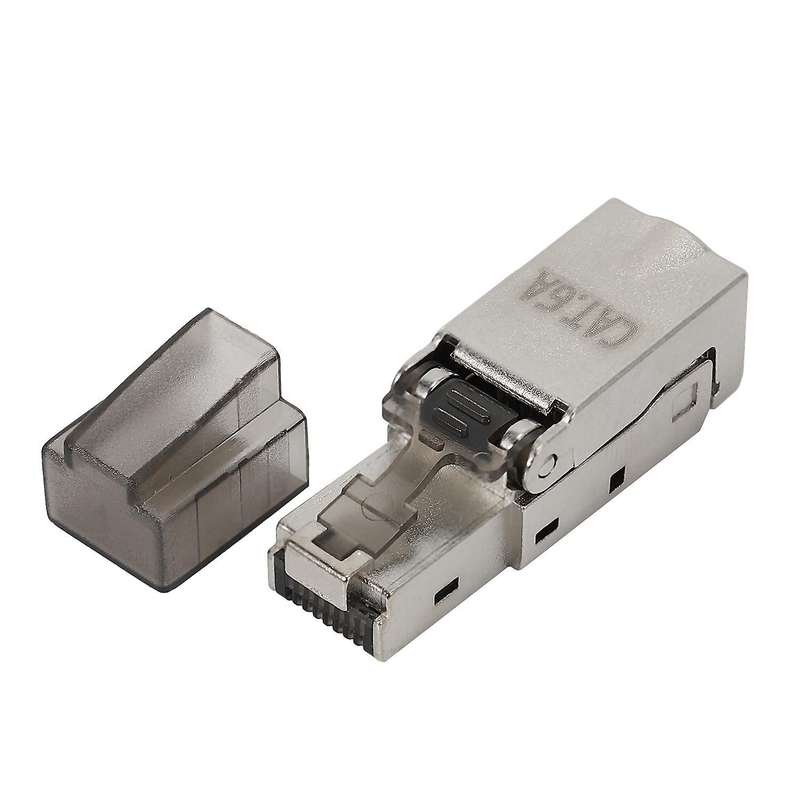 2pcs Cat6a Shielding Crystal Head Rj45 Connector Module Toolless