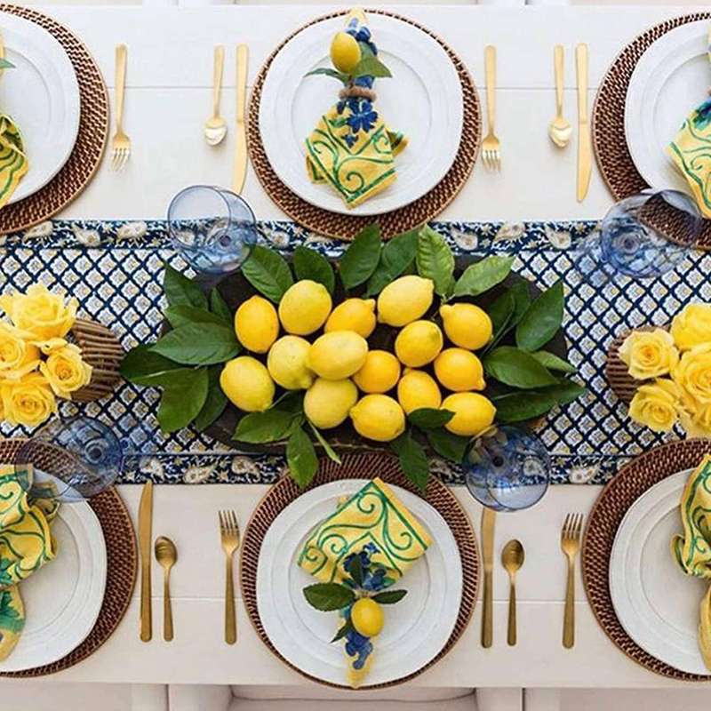 6pcs Simulation Lemon Plant Napkin Ring Fruit Meal Buckle Napkin Ring