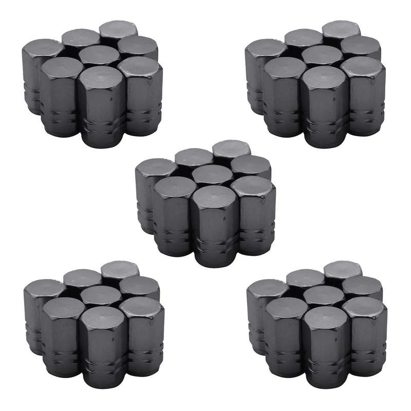 8x Tire Stem Valve Caps Car Dustproof Tire Cap, Hexagon Shape