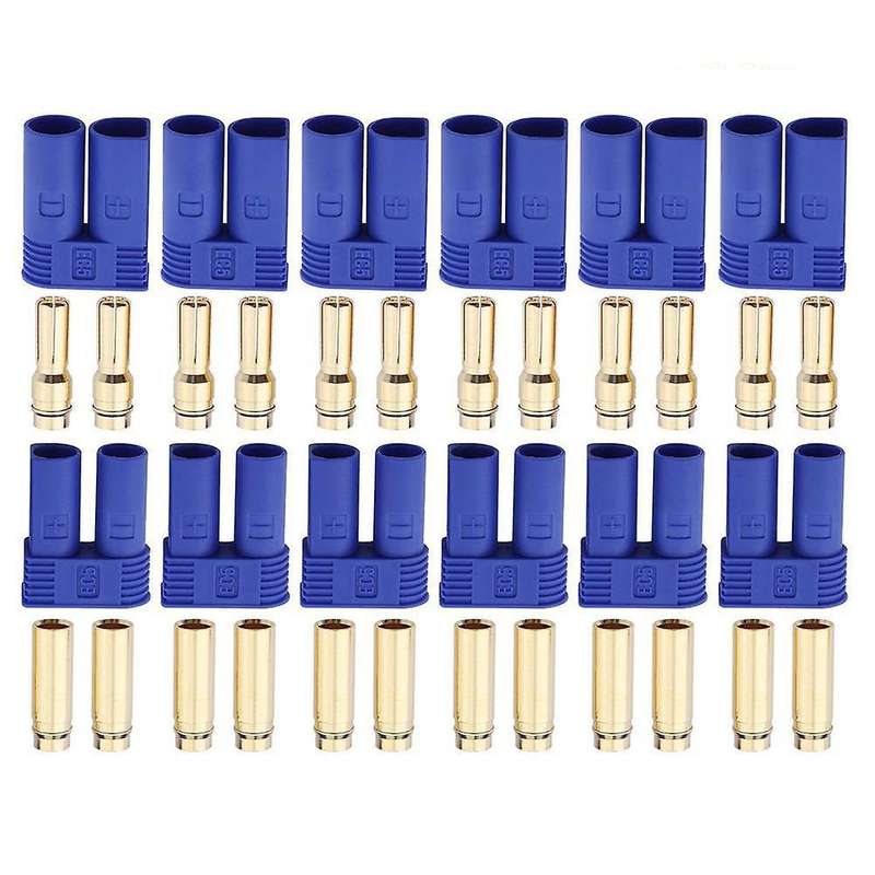 12pcs Ec5 Banana Plug Connector Female Male for Rc Esc Lipo Battery
