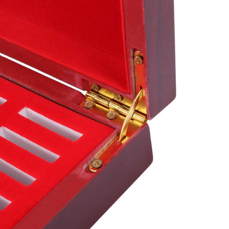 100pcs Round Coins Case Storage Holders Display Wooden Collection Box