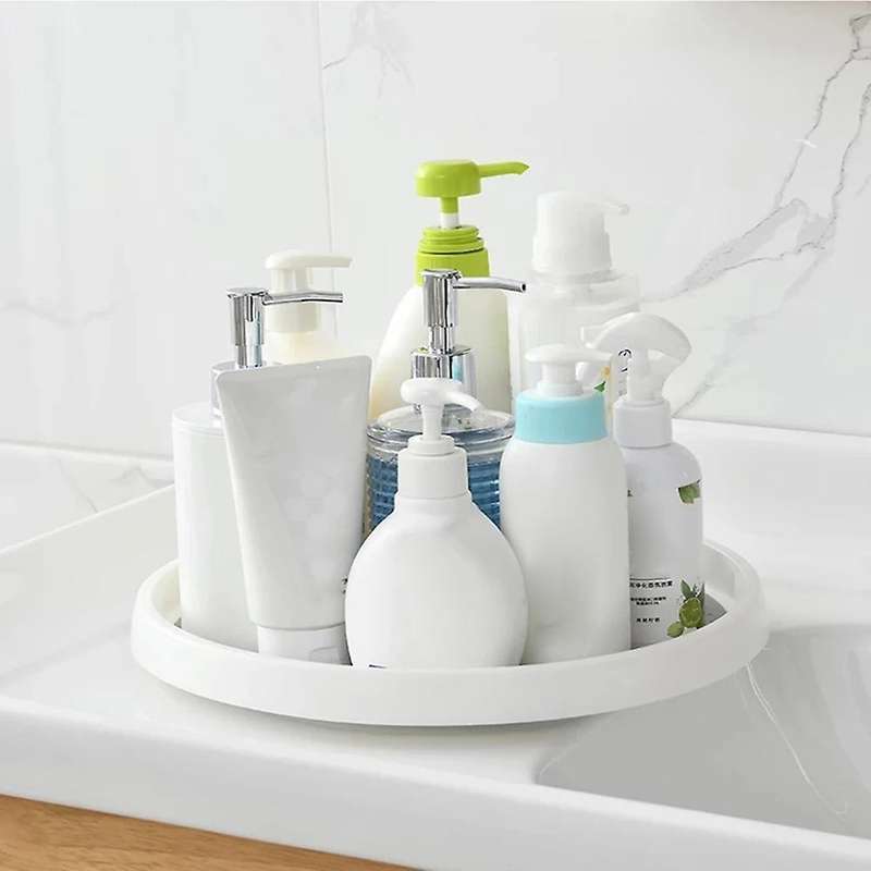 1pcs Kitchen Condiment Round Rotating Storage Tray Tpr Home B
