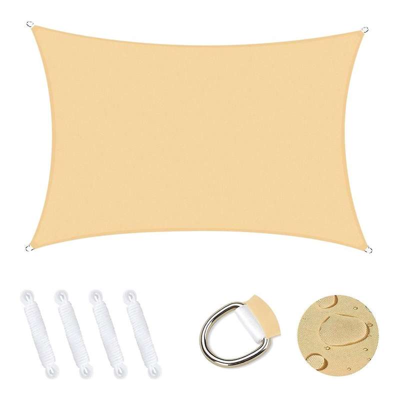 Waterproof Sun Shade Sail, for Outdoor (3x4 Meter,beige Yellow)