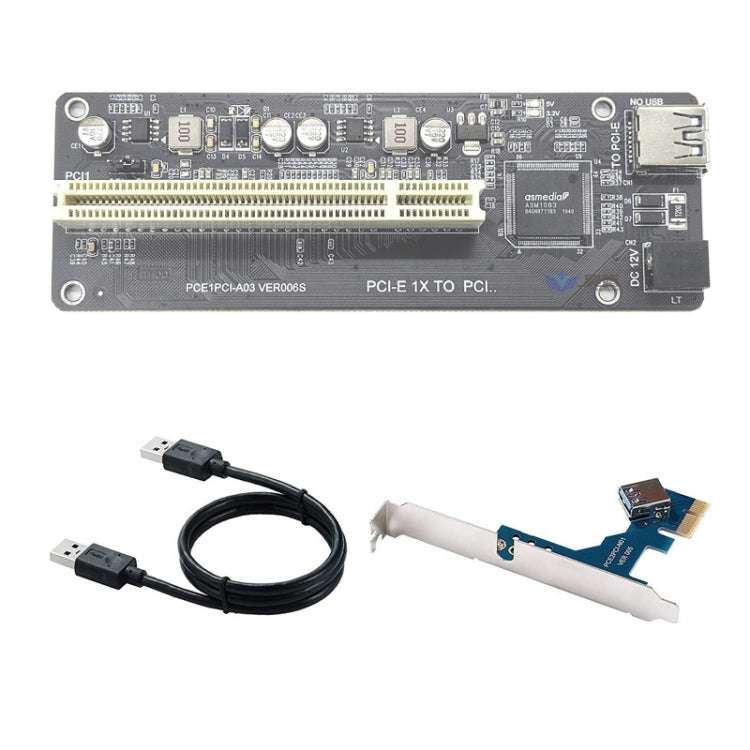 PCI-E 1X to Single PCI with baffle Riser Card Extend Adapter Add Expansion Card for PC Computer