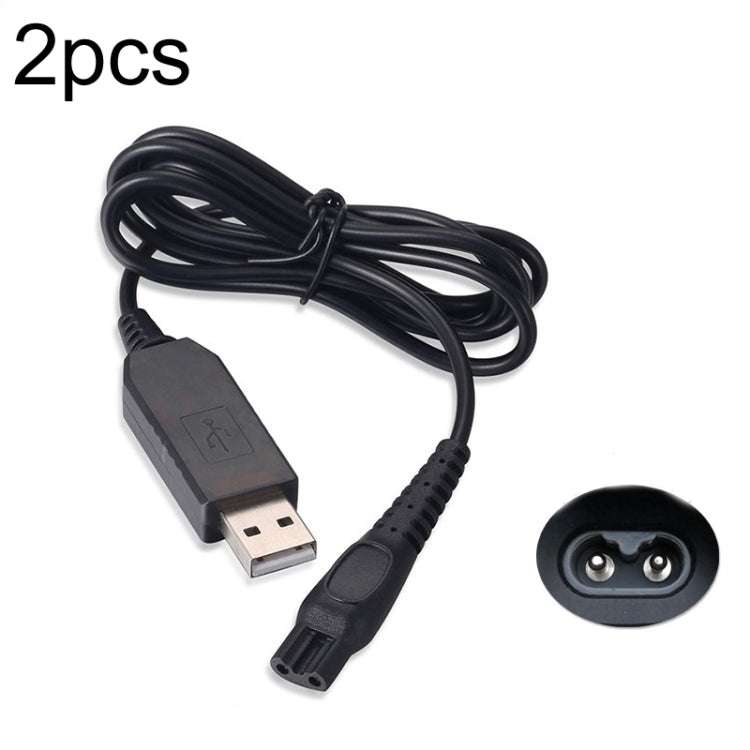 2pcs HQ8505 15V Shaver USB Charger Power Cord for PHILIPS HQ7120 HQ8830 PT730 AT757 RQ1060