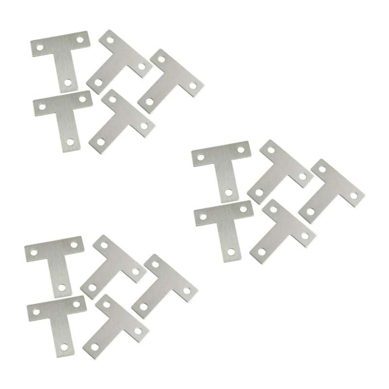 5 Pcs Angle Plate Corner Brace Flat T Shape Repair Bracket 40 X 40mm