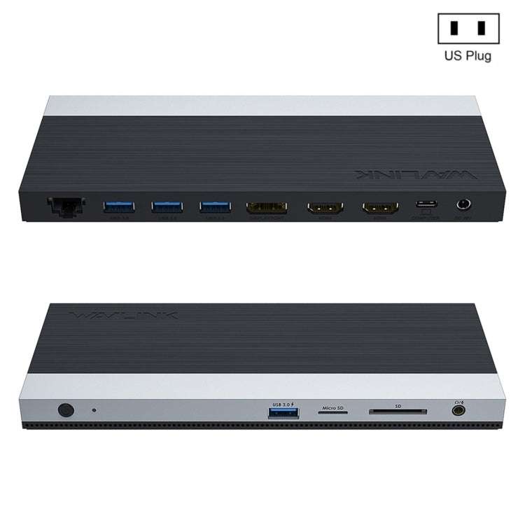 Wavlink UMD05 Display Port HDMI Port RJ45 Ethernet Triple Display MST Laptop Docking Station, Plu...