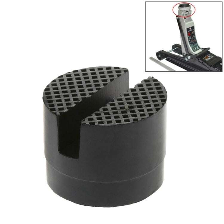 2 PCS Floor Slotted Car Rubber Jack Pad Frame Protector Adapter Jacking Disk Pad Tool(Black)