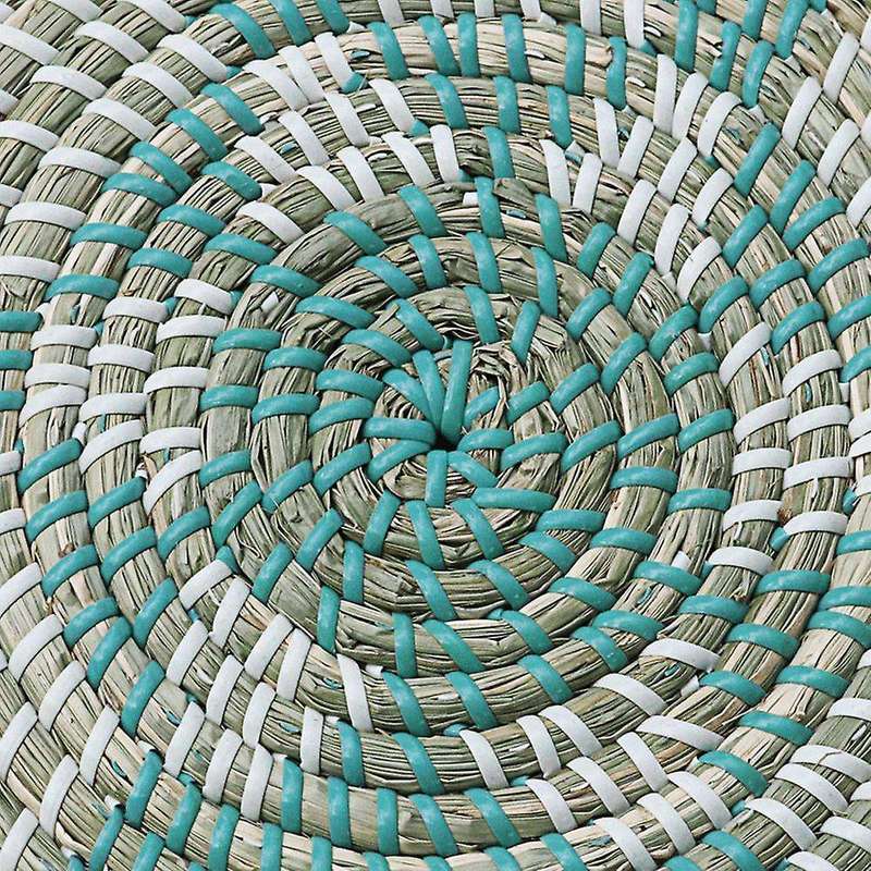 Straw Round Home Dining Table Heat Insulation Pad Coaster (c)